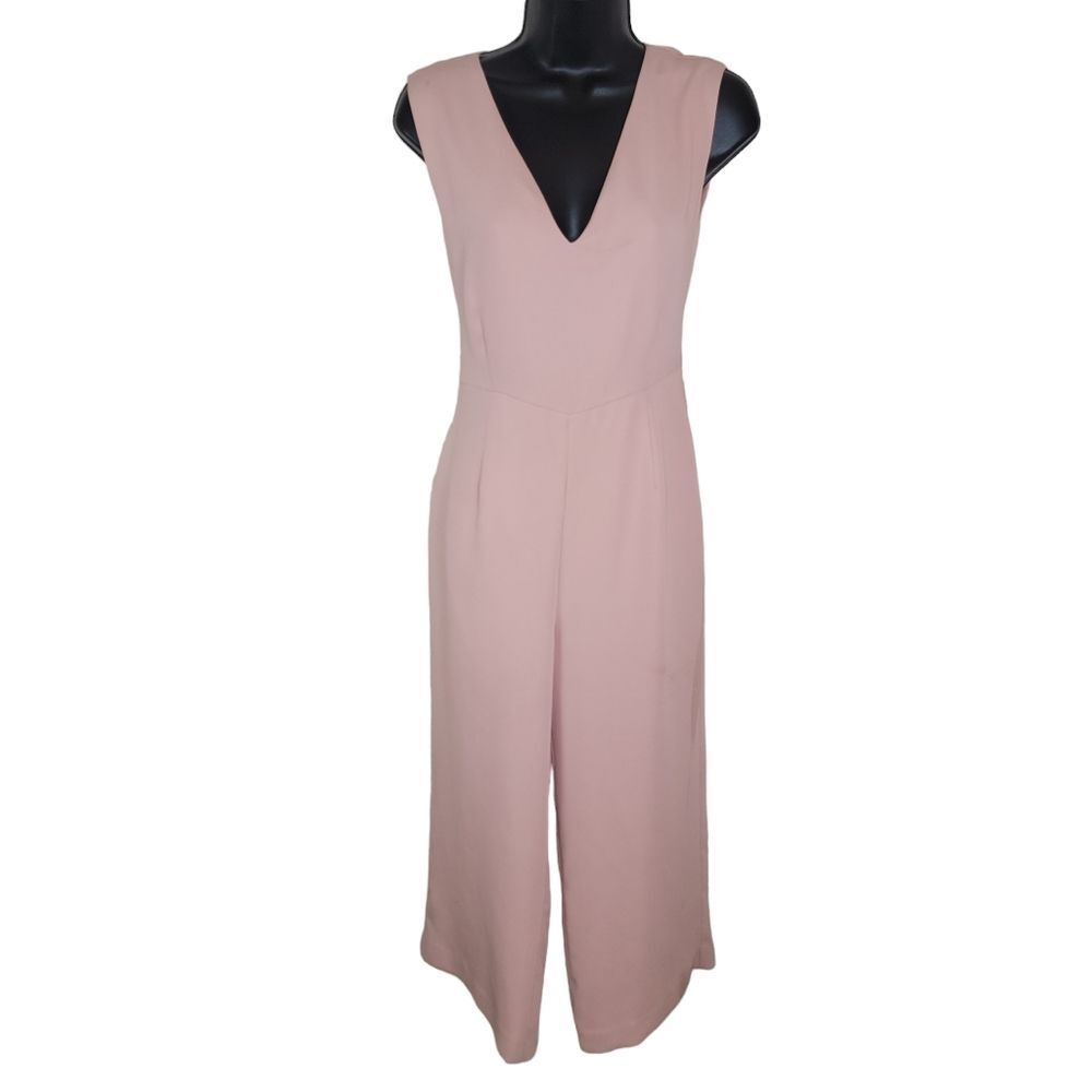 Tahari Blush cropped wide leg jumpsuit  size 2
